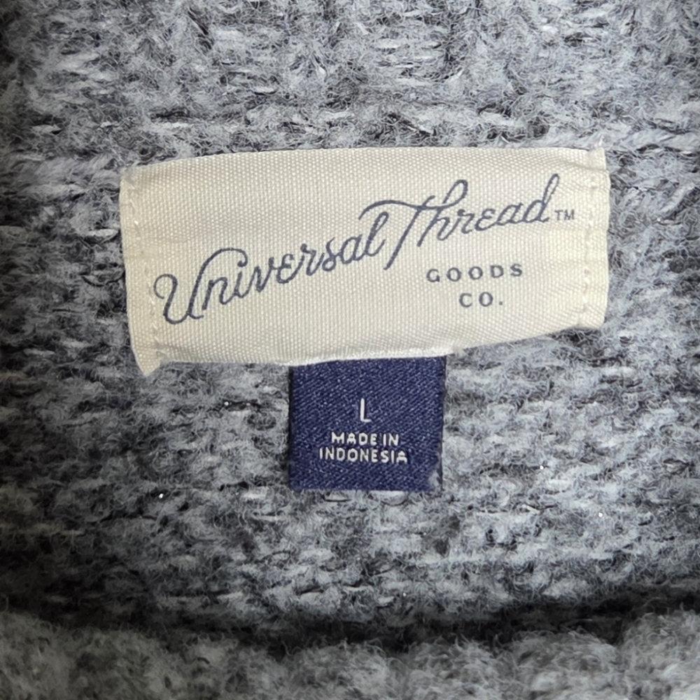 Universal Thread Chunky Gray Mockneck Sweater Siz… - image 5
